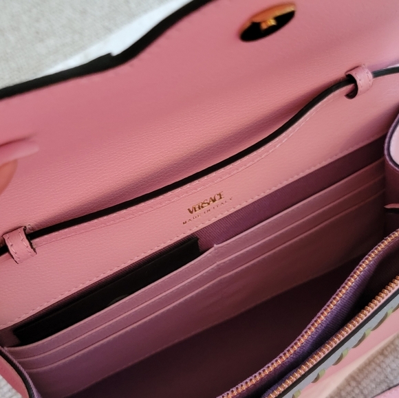 Versace La Medusa Two-Tone Leather Crossbody Bag NWT - Picture 14 of 15